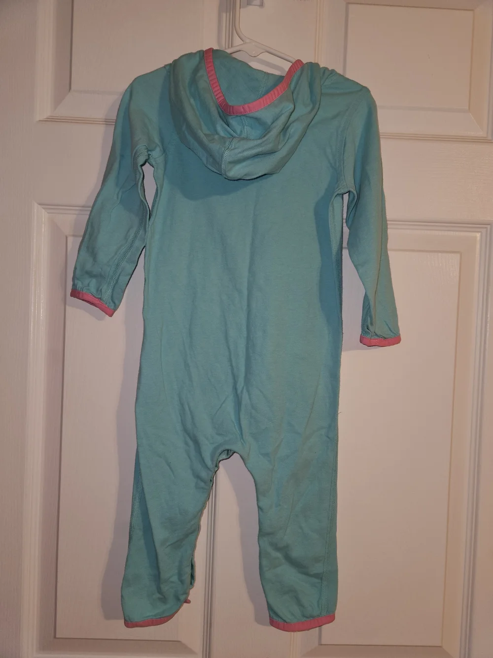 The North Face Baby Hooded Romper 12-18M Aqua Pink Hello Sunshine